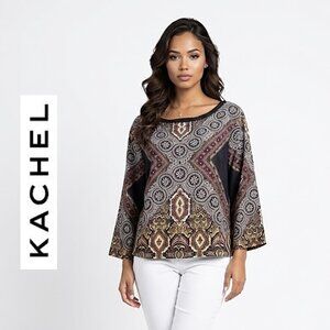 Anthropologie - KACHEL, 100% silk Boho blouse